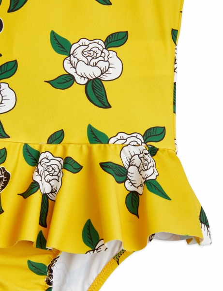 MINI RODINI Badeanzug Roses - gelb